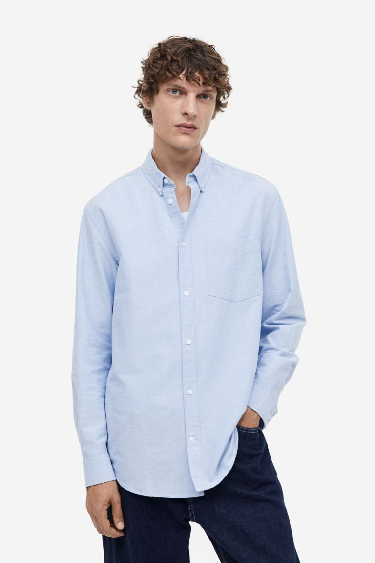 Regular Fit Oxford Shirt - Light blue - Men | H&M US | H&M (US + CA)