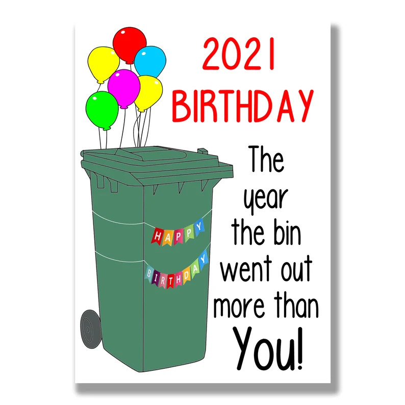 Funny 2021 Birthday Card for Him or Her Funny Lockdown | Etsy | Etsy (US)