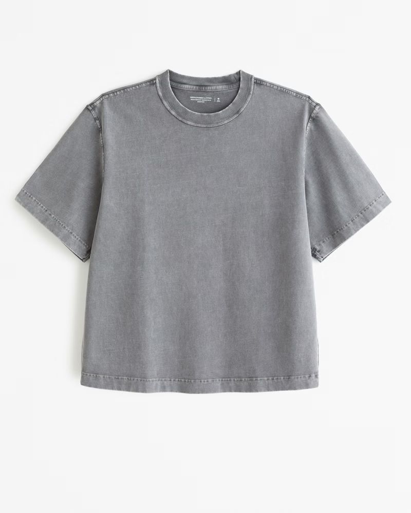 Premium Heavyweight Cropped Tee | Abercrombie & Fitch (US)