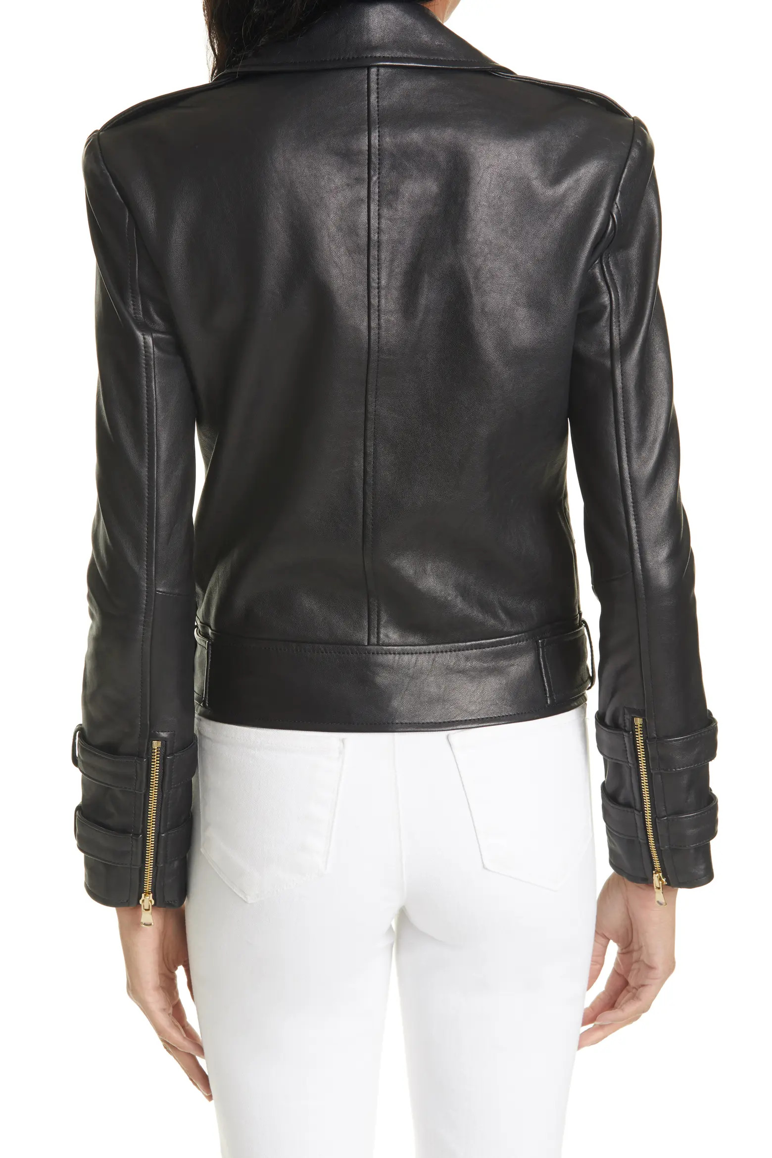 Billie Belted Leather Moto Jacket (Women) | Nordstrom | Nordstrom
