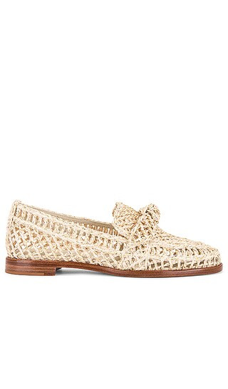 Raffia Penny Loafer in Pearl | Revolve Clothing (Global)