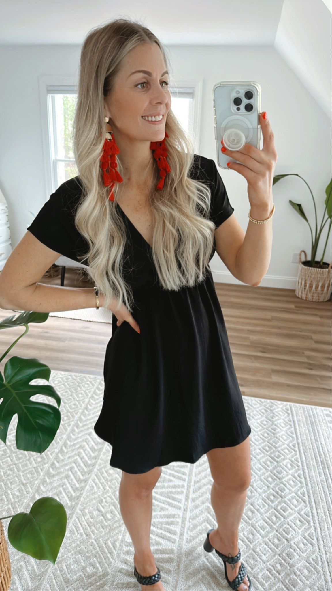 LBD little black dress from Amazon just perfect for spring or summer. Go from a day look to a might look with these droop earrings! They are super light weight and come in many color options. Wearing sz small in the dress

Day to night look - spring dress - summer dress - cocktail dress - bachelorette party - vacation dress - travel outfit - date night outfit - t-shirt dress 

#LTKstyletip #LTKtravel #LTKunder50