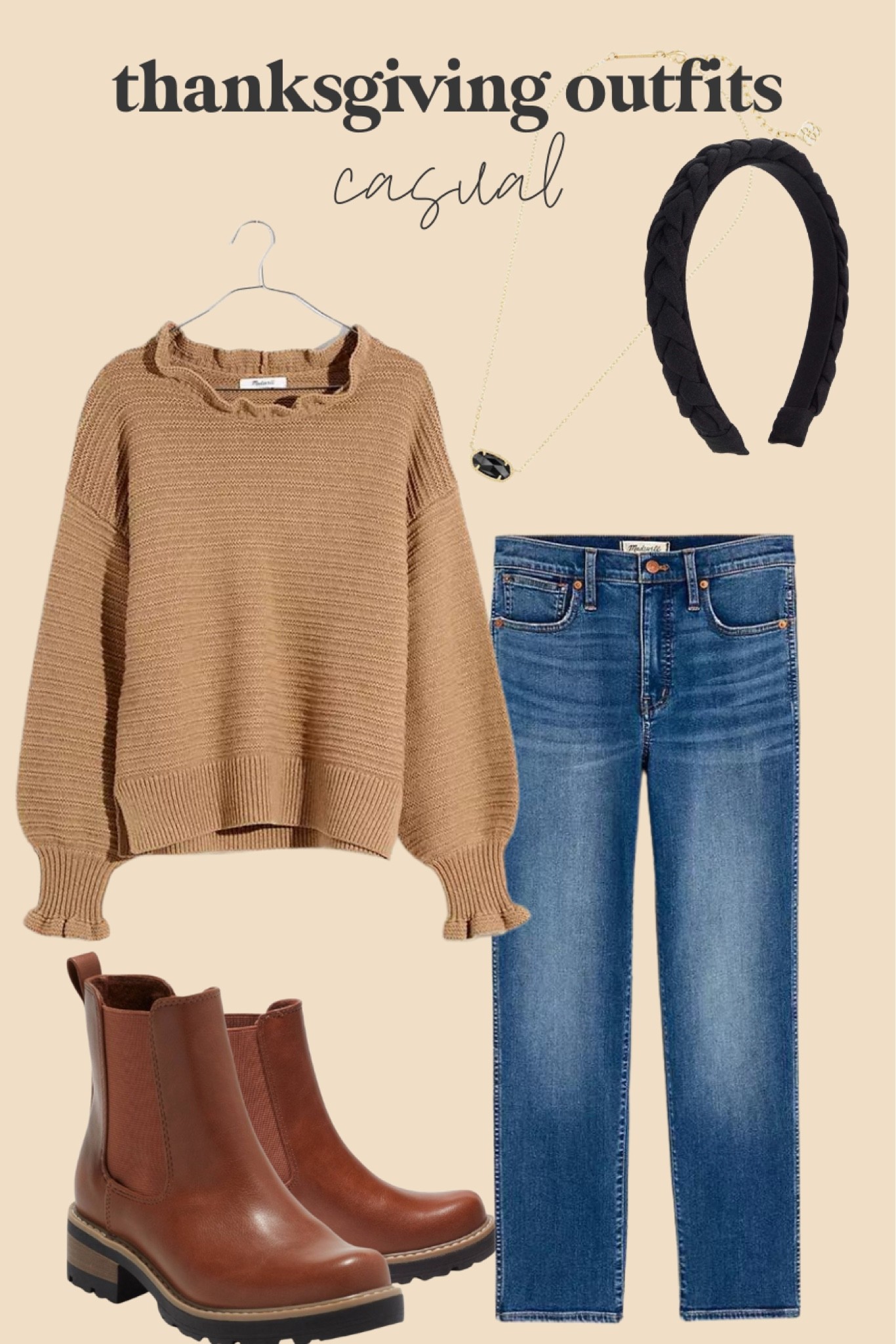 Casual thanksgiving outfit / fall outfit / thanksgiving sweaters 

#LTKstyletip #LTKunder50 #LTKSeasonal