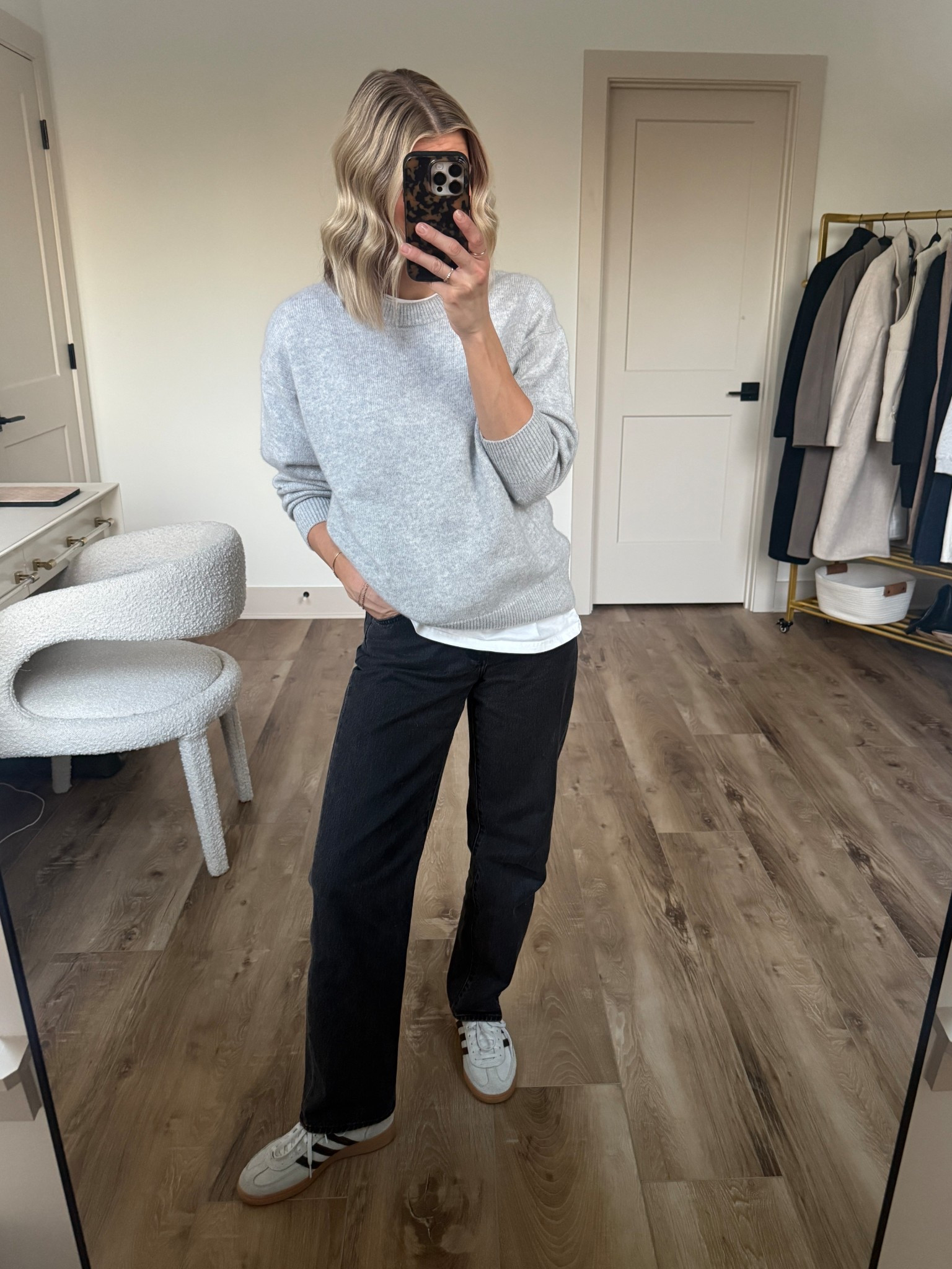 Wearing small sweater, small tee, 25/regular jeans (stay tts for looser fit), sneakers tts

#LTKOver40 #LTKFindsUnder100 #LTKFindsUnder50