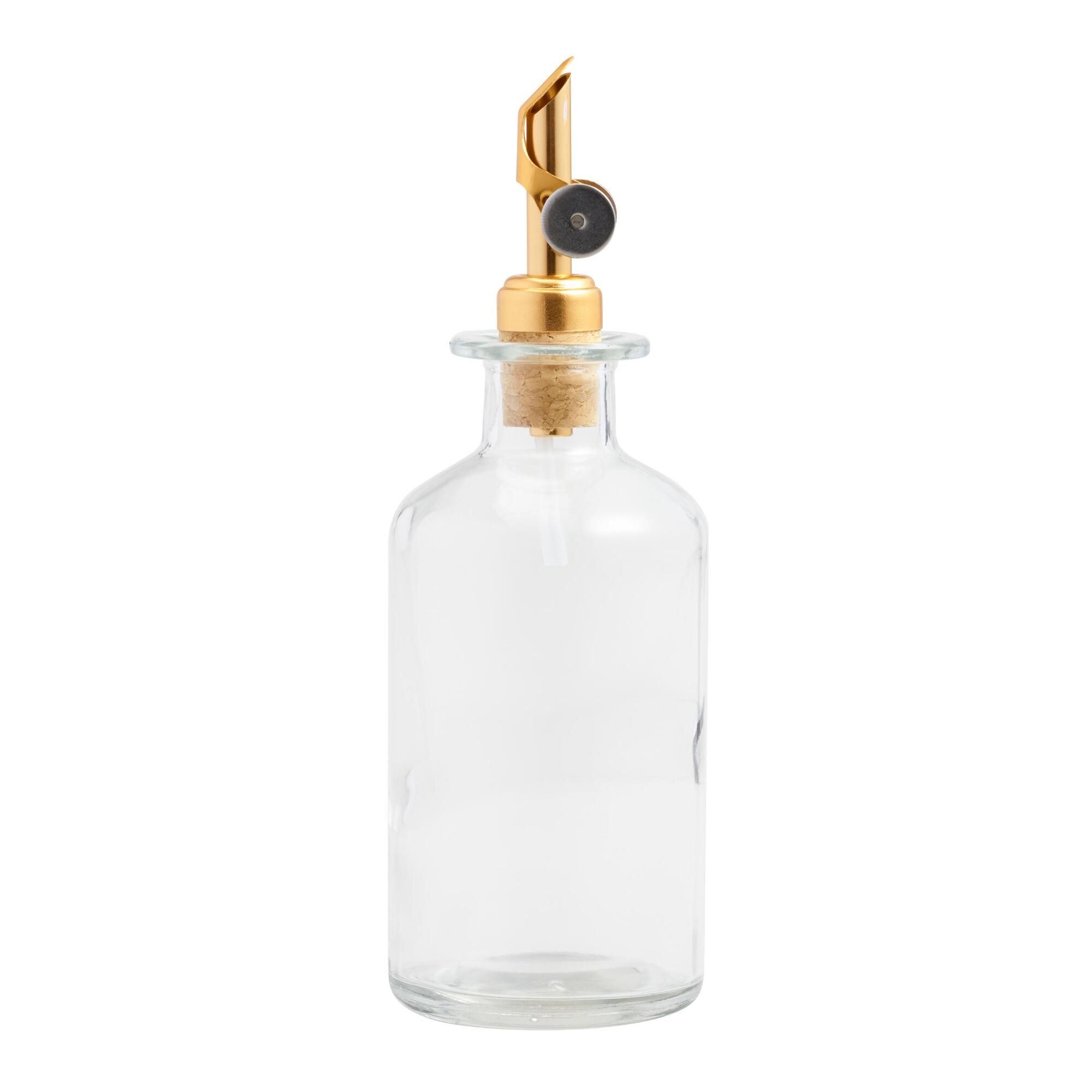 Glass Oil Bottle with Gold Stopper by World Market | World Market