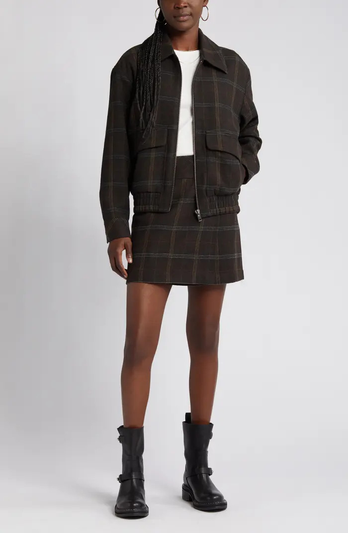 Treasure & Bond Plaid Wrap Front Miniskirt | Nordstrom | Nordstrom