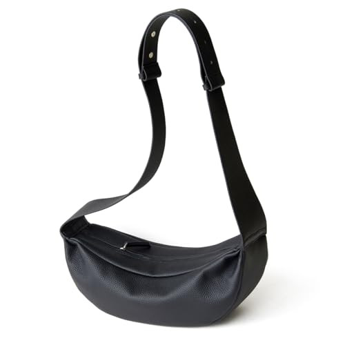 DONNAIN Leather Crossbody Bag for Women, Fashion Halfmoon Crescent Bag, Wide Strap Hobo Sling Bag | Amazon (UK)