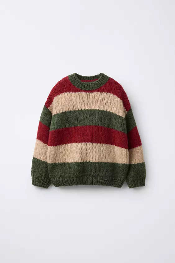 STRIPED KNIT SWEATER WITH WOOL | Zara US