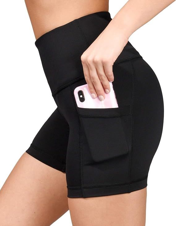 Yogalicious High Waist Ultra Soft Lightweight Biker Shorts - 3.5", 5" | Amazon (US)