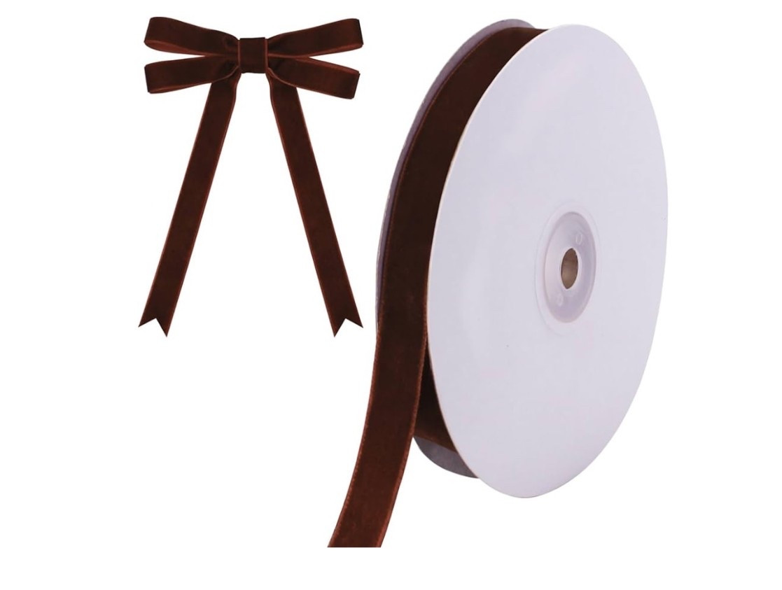 10 yards velvet brown ribbon 5/8 inch velvet  

#LTKHoliday #LTKHome #LTKU