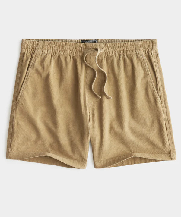 5" Corduroy Weekend Short in Khaki | Todd Snyder