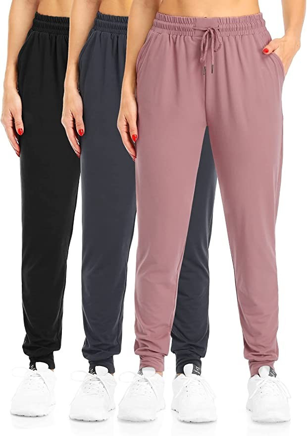 ZENEX Womens Sweatpants with Pockets,Drawstring Joggers for Women Tapered Active Yoga Lounge Casu... | Amazon (US)