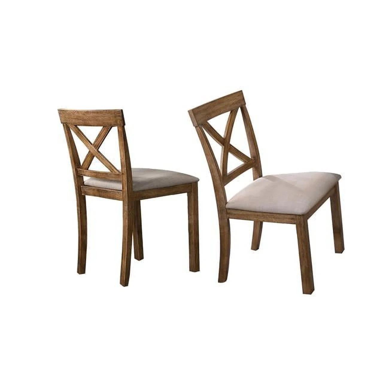 Best Master Furniture Janet 20" Wood Dining Chair in Driftwood (Set of 2) - Walmart.com | Walmart (US)