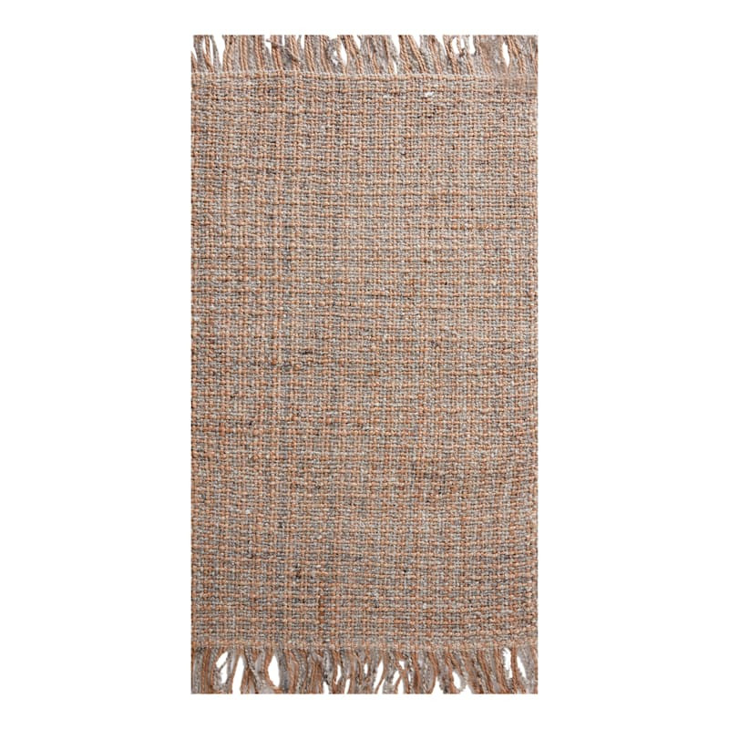 Aiden Jute & Wool Fringe Accent Rug, 2x4 | At Home