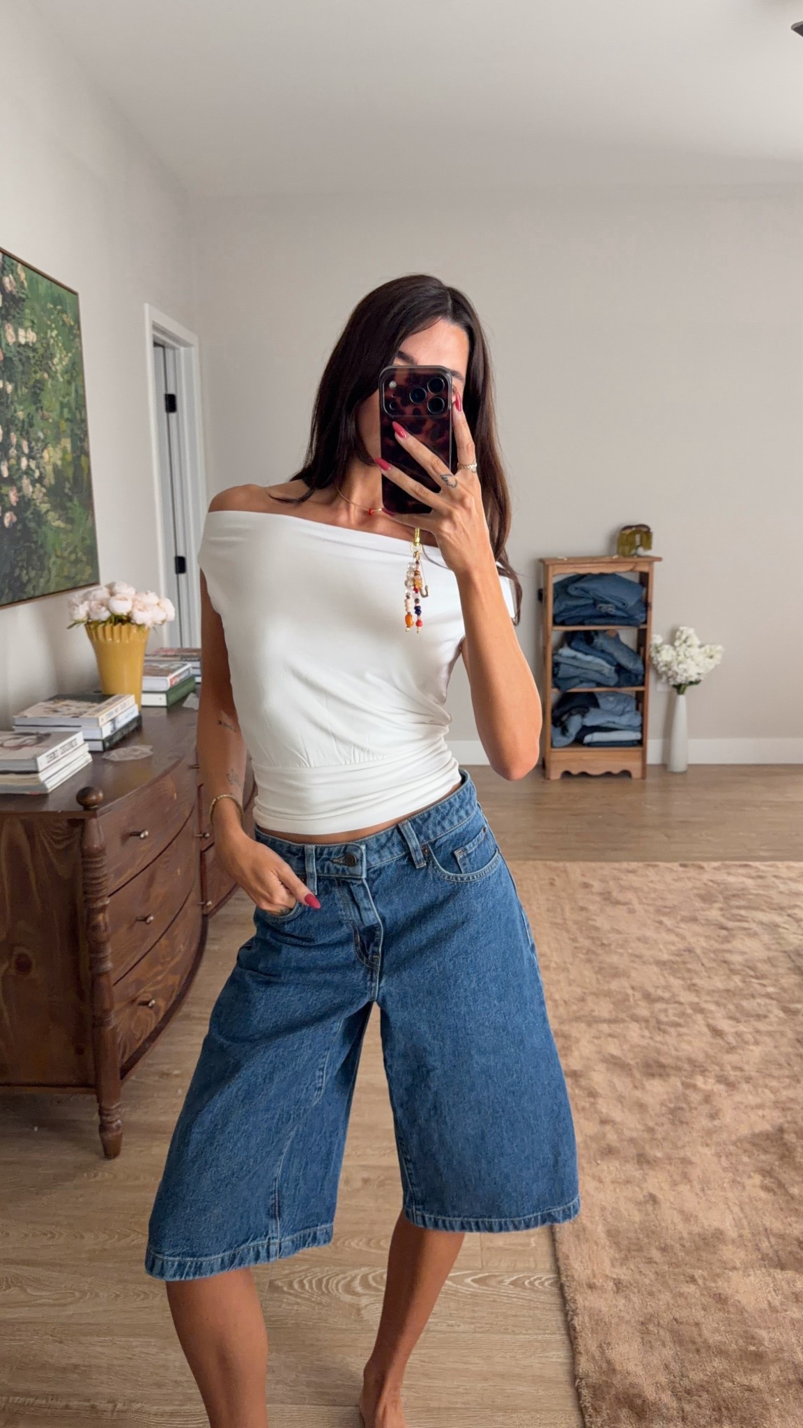 Spring date night casual outfit! Size XS top and 26 jorts 

#LTKdayinmylife #LTKgrwm #LTKootd