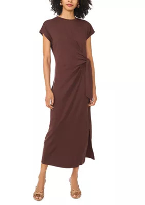 Women's Dolman Sleeve Tie Front Knit Dress | Belk