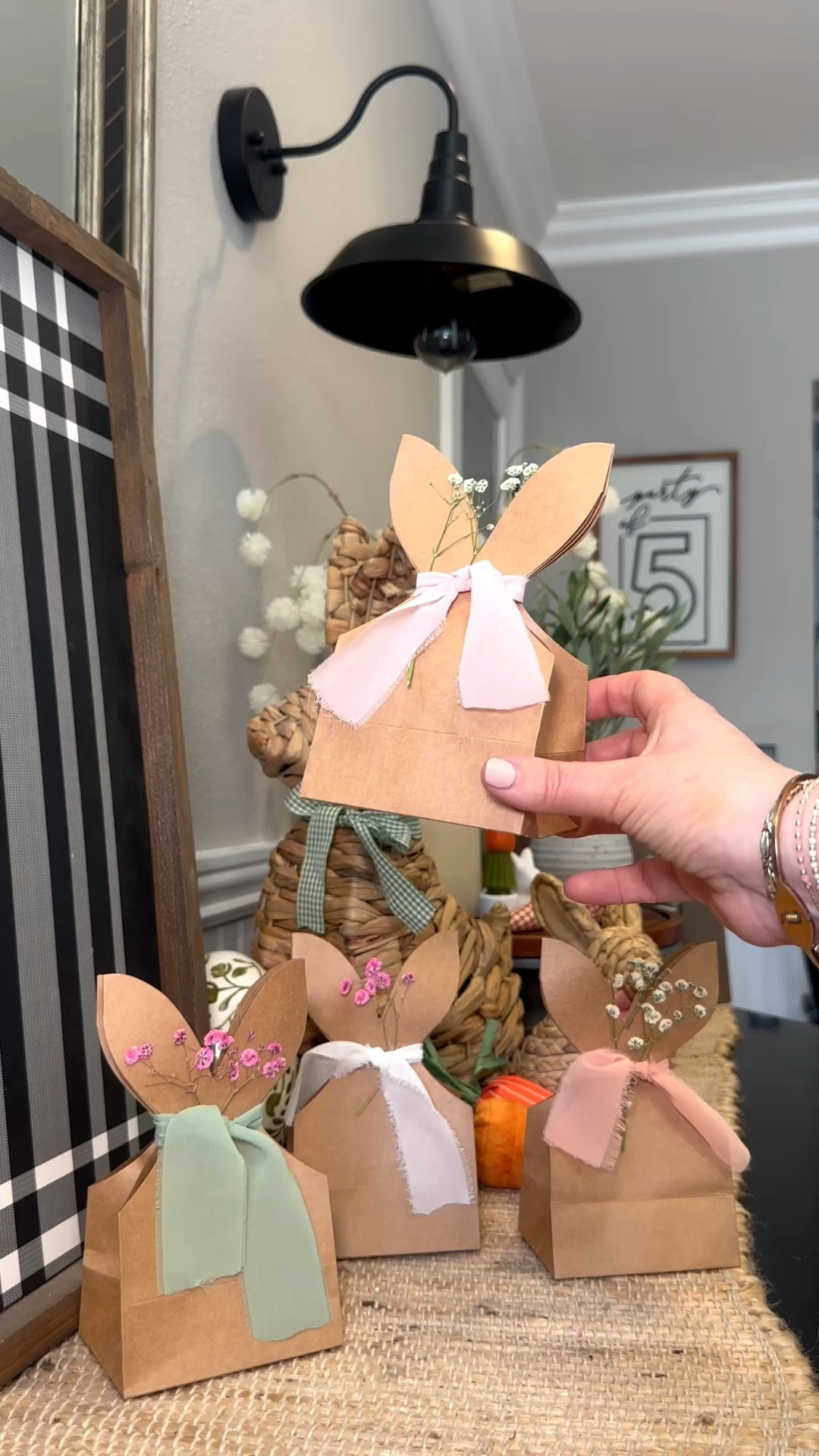 These bunny bags are so cute! The set comes with everything you need. The bags, 4 colors of ribbon & dried flower stems. So fun to add little gifts, treats, snacks or desserts. Join me for more ideas🐰🩷

#LTKSeasonal #LTKHome #LTKstorytime