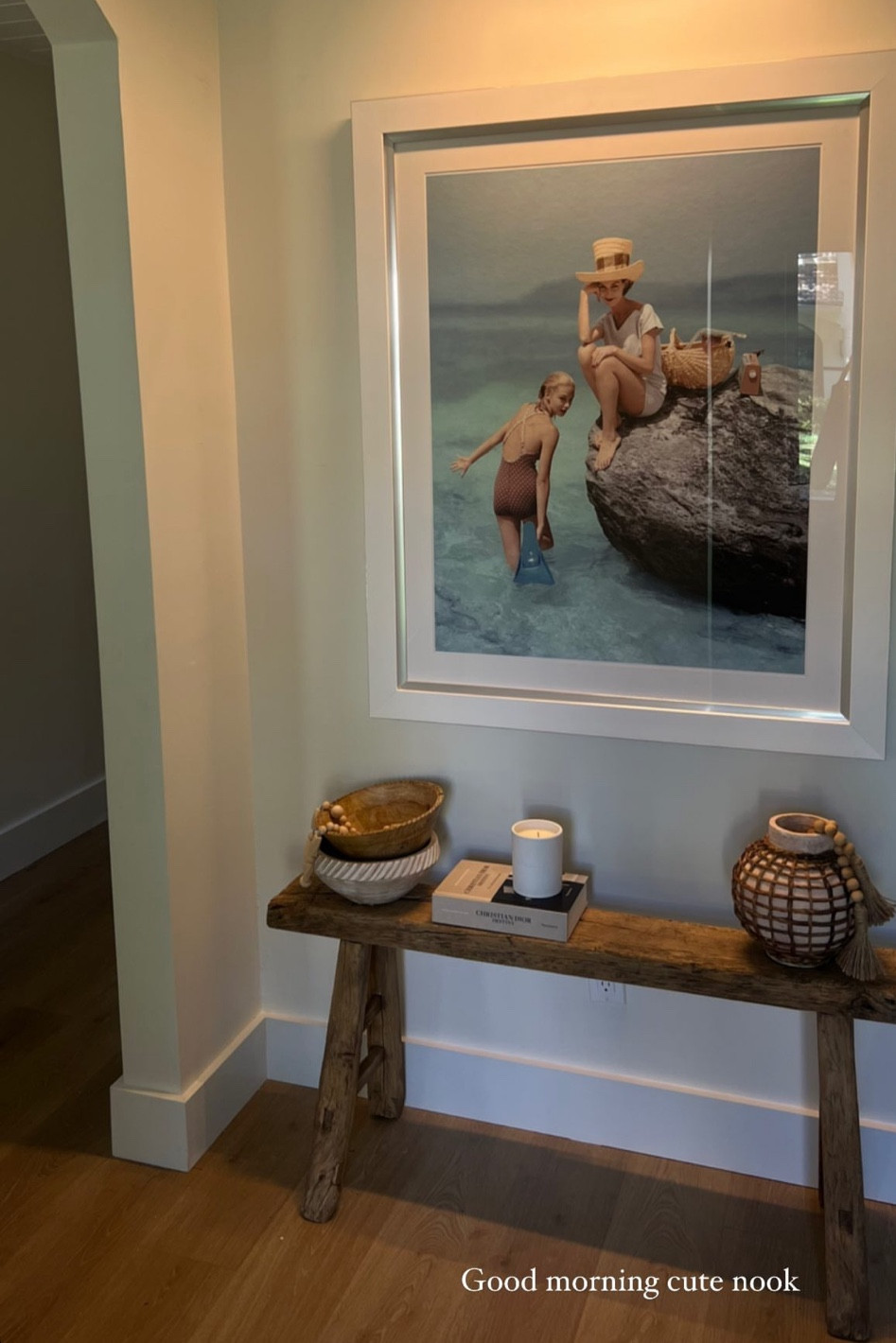 Antique wooden bench / amazon home find 