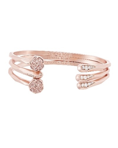 Blake Bangle Bracelet Set in Rose Gold Drusy | Kendra Scott