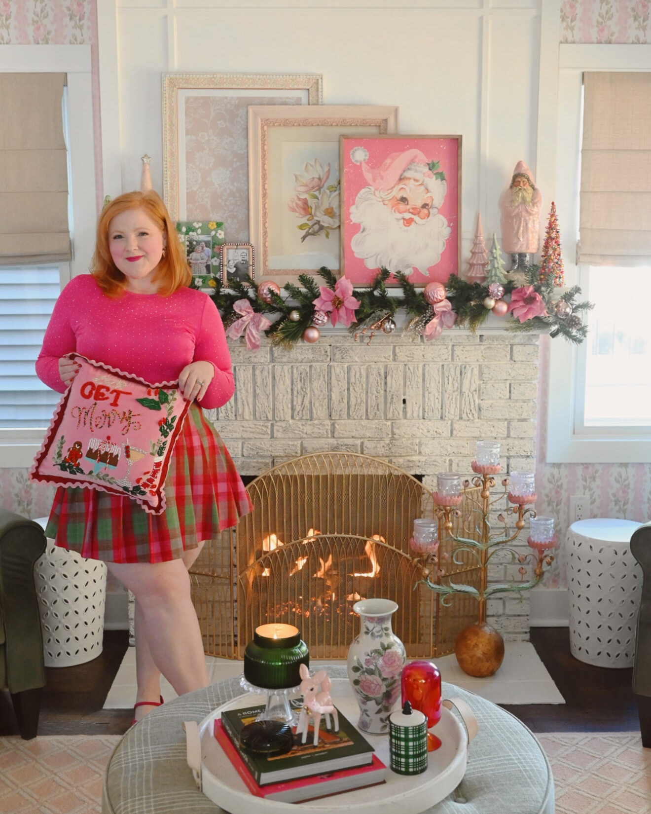 Vintage Pink Christmas Decor 🎄🩷