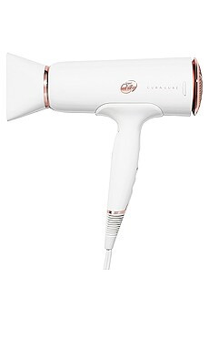 T3 Cura Luxe Professional Ionic Hair Dryer in White & Rose Gold from Revolve.com | Revolve Clothing (Global)