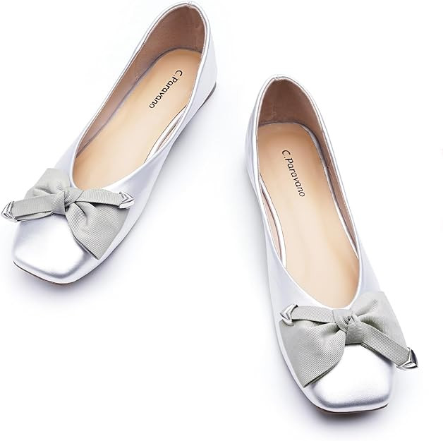 C.Paravano Women's Flats | Square Toe Flats for Women | Flat Shoes | Womens Ballet Flats | Slip O... | Amazon (US)