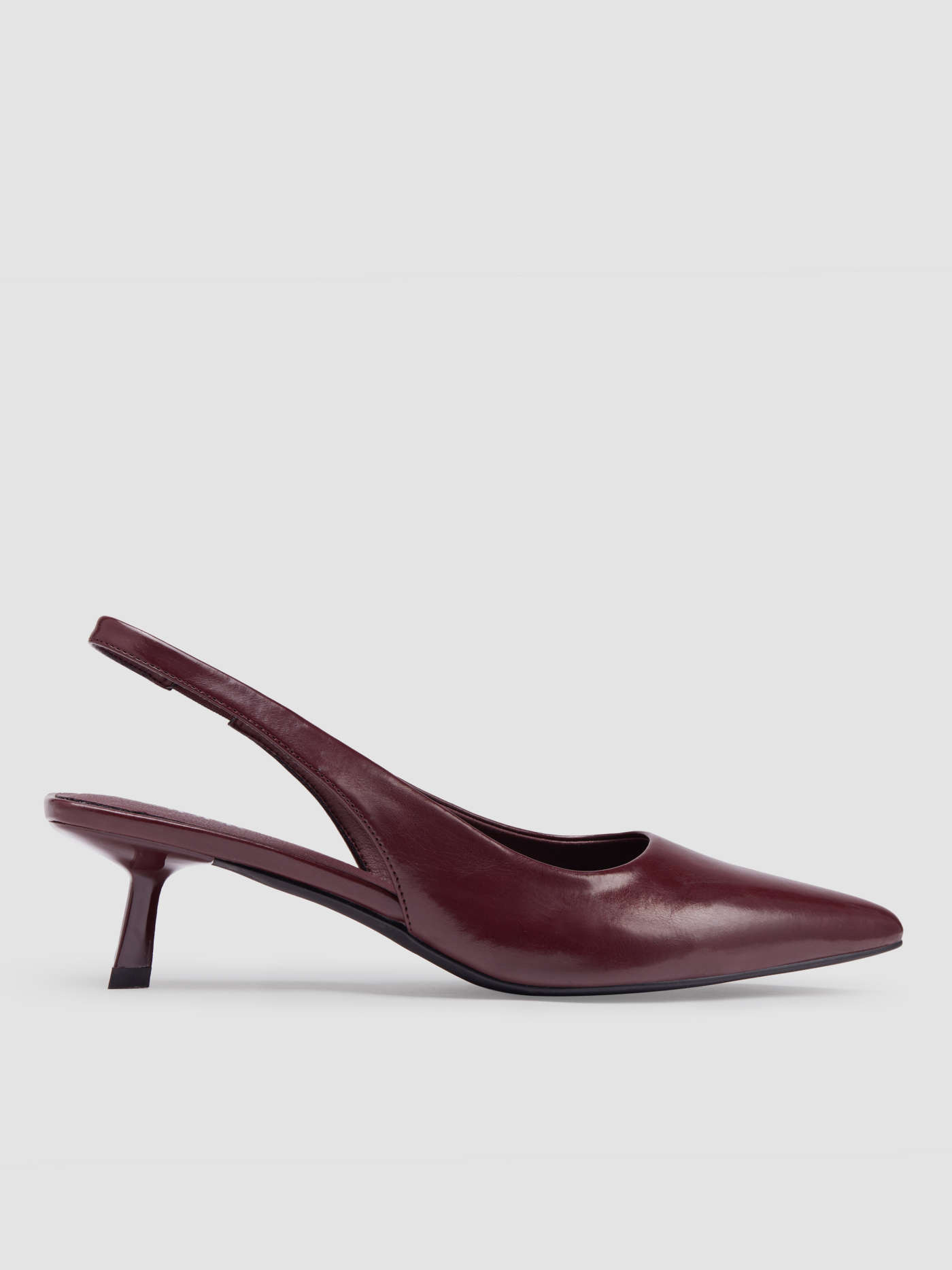 Metallic Pointed Toe Slingback Kitten Heels | Cider
