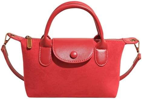 Faux Suede Shoulder Purse Fashion Retro Small Crossbody Bag for Women Large Capacity Tote Handbag... | Amazon (US)