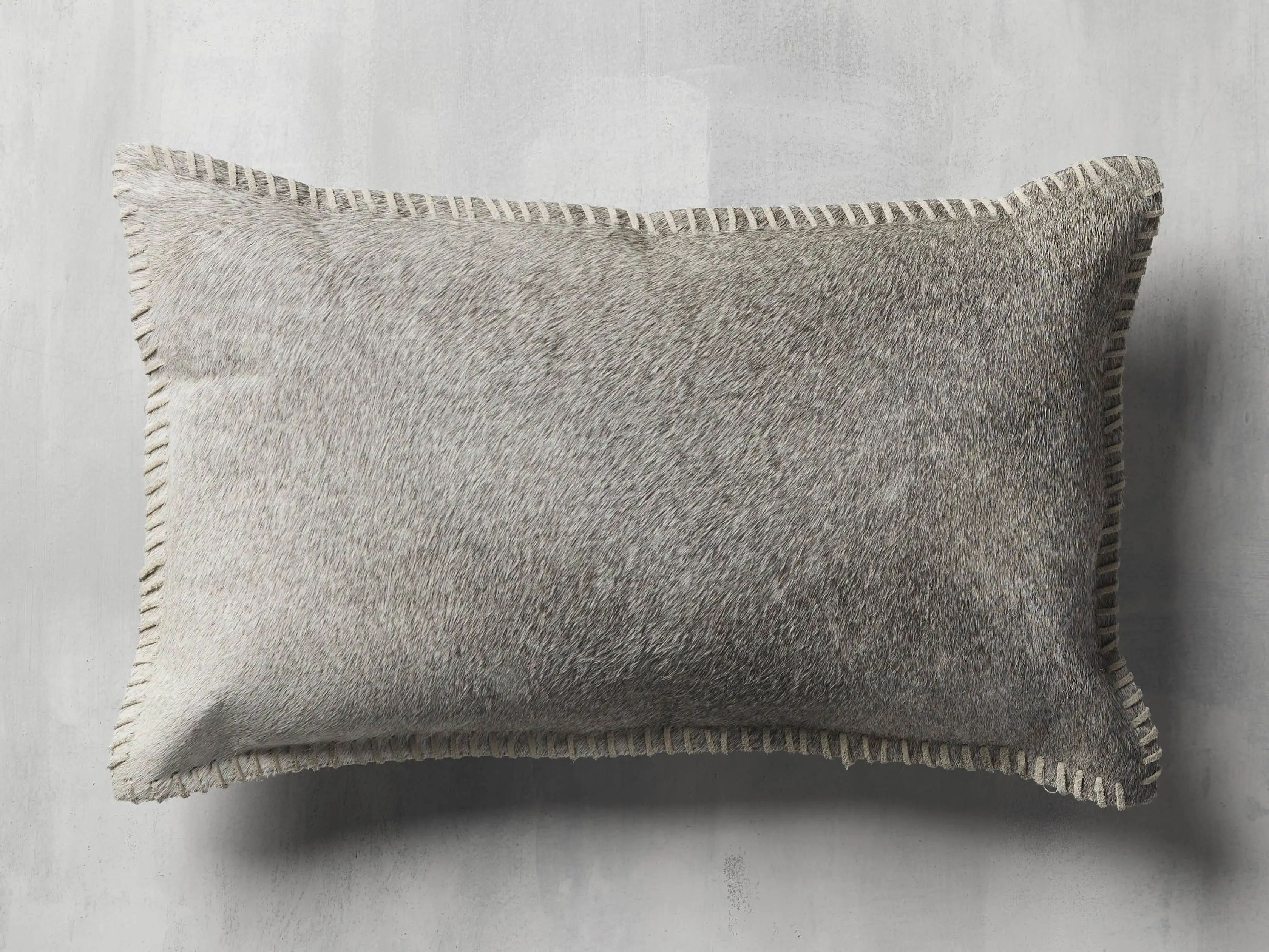 Whipstitch Hide Lumbar Pillow Cover | Arhaus