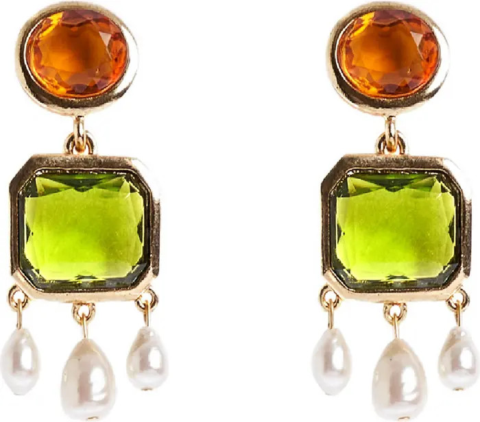 Oscar de la Renta Imitation Pearl Drop Earrings | Nordstrom | Nordstrom