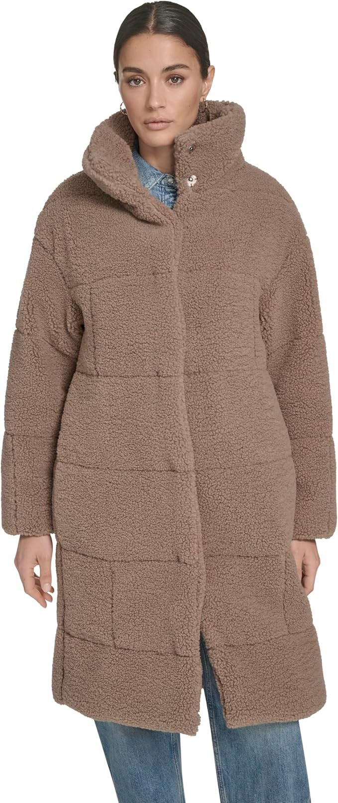 Levi's Womens Patchwork Quilted Teddy Coat | Amazon (US)