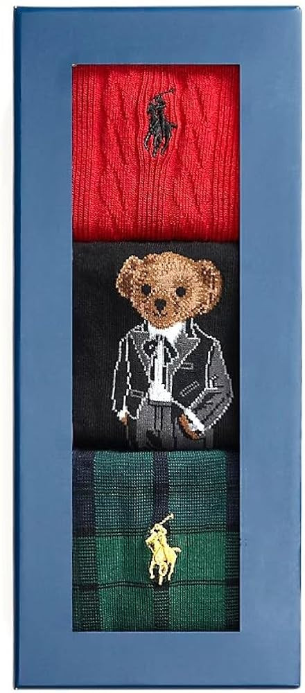 Polo Ralph Lauren Women's Bear Socks 3 Pack Gift Set | Amazon (US)