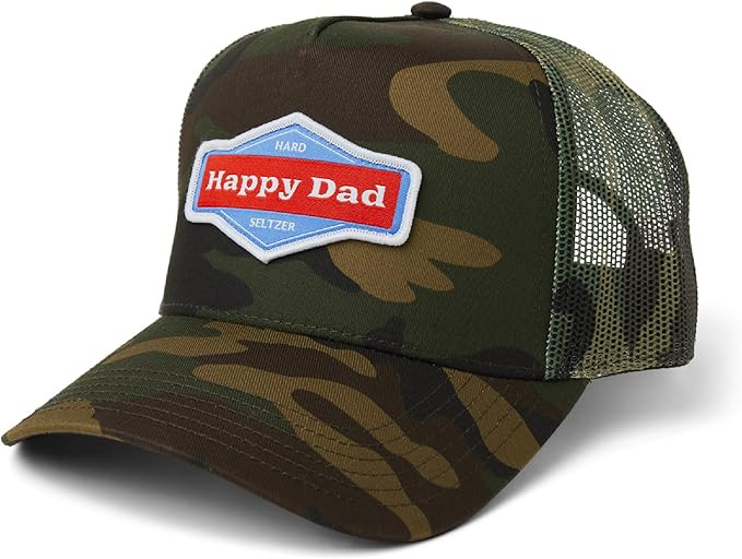 Happy Dad Hats for Men and Women, Available in Trucker Hat, 6 Panel Snapback Hat or Baseball Cap,... | Amazon (US)
