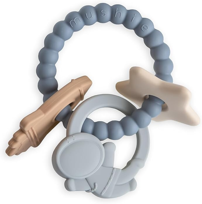 mushie Silicone Space Teething Ring Toy | Amazon (US)