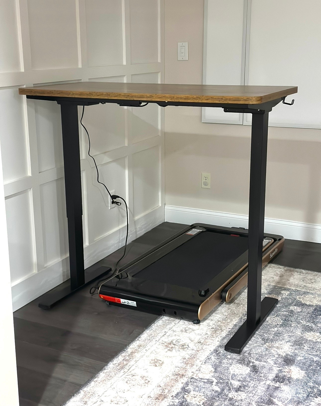 Motorized desk I put on top of my walking pad to get steps in while working on the computer 

#LTKActive #LTKfitnessgoals #LTKHome