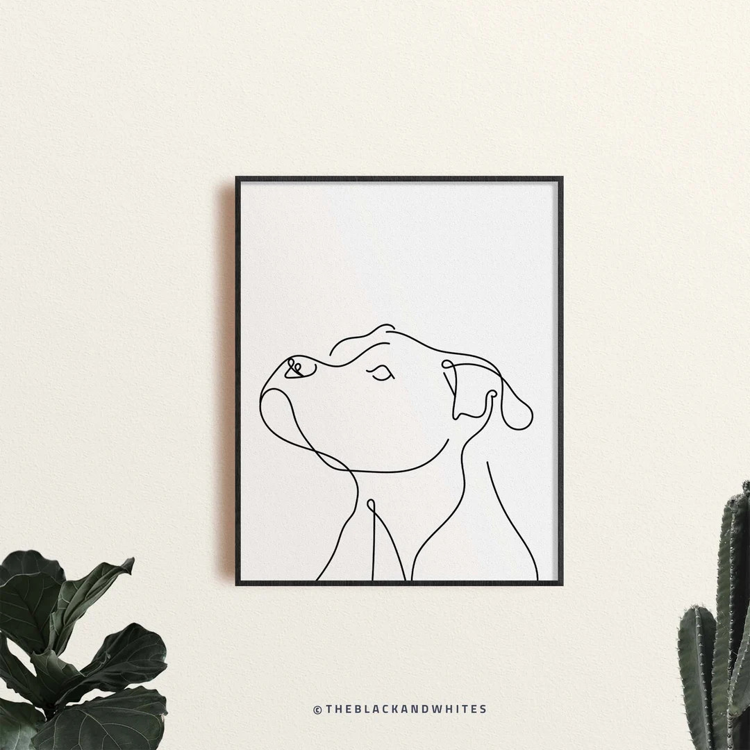 Blue Nose Pitbull Line Art Digital File Minimalist Pitbull Line Art Simple Pitbull Drawing Simpli... | Etsy (US)