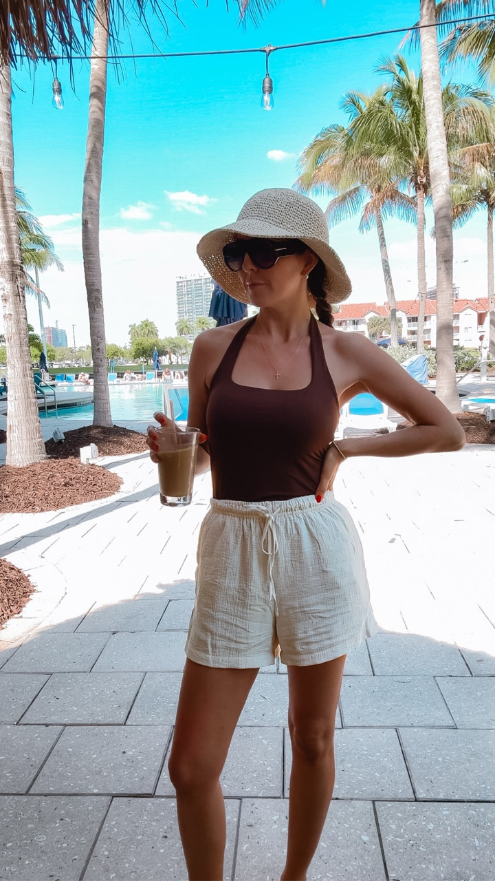 Sized up in this halter top to a medium and it’s perfect! My shorts are in a size small. Such an easy vacation look! 

Spring break, spring fashion, vacation wear 

#LTKootd #LTKSaleAlert #LTKgrwm