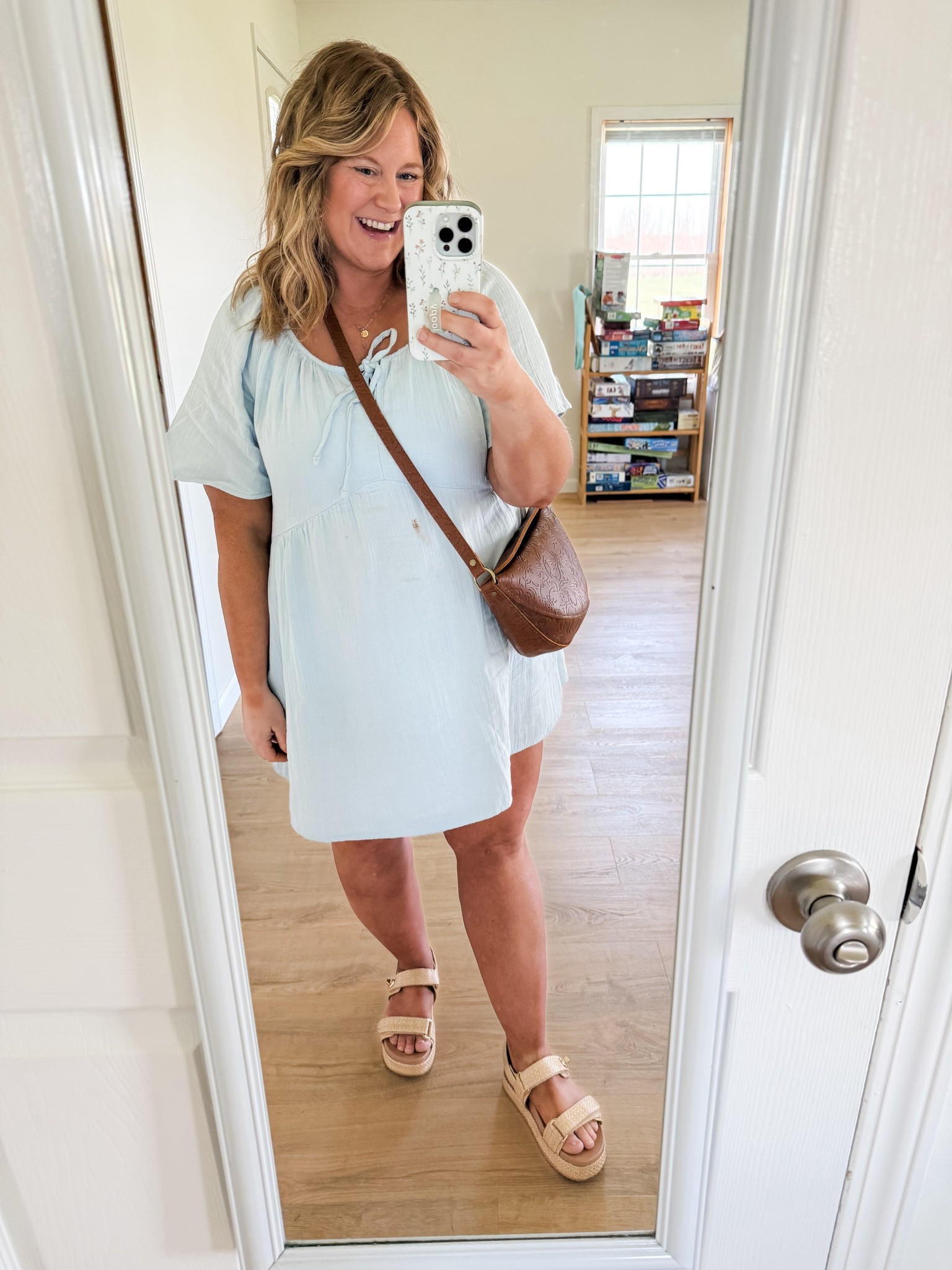 Wearing a large petite in my cotton gauze dress.  Bump and nursing friendly! 

#LTKBump #LTKMidsize #LTKPetite