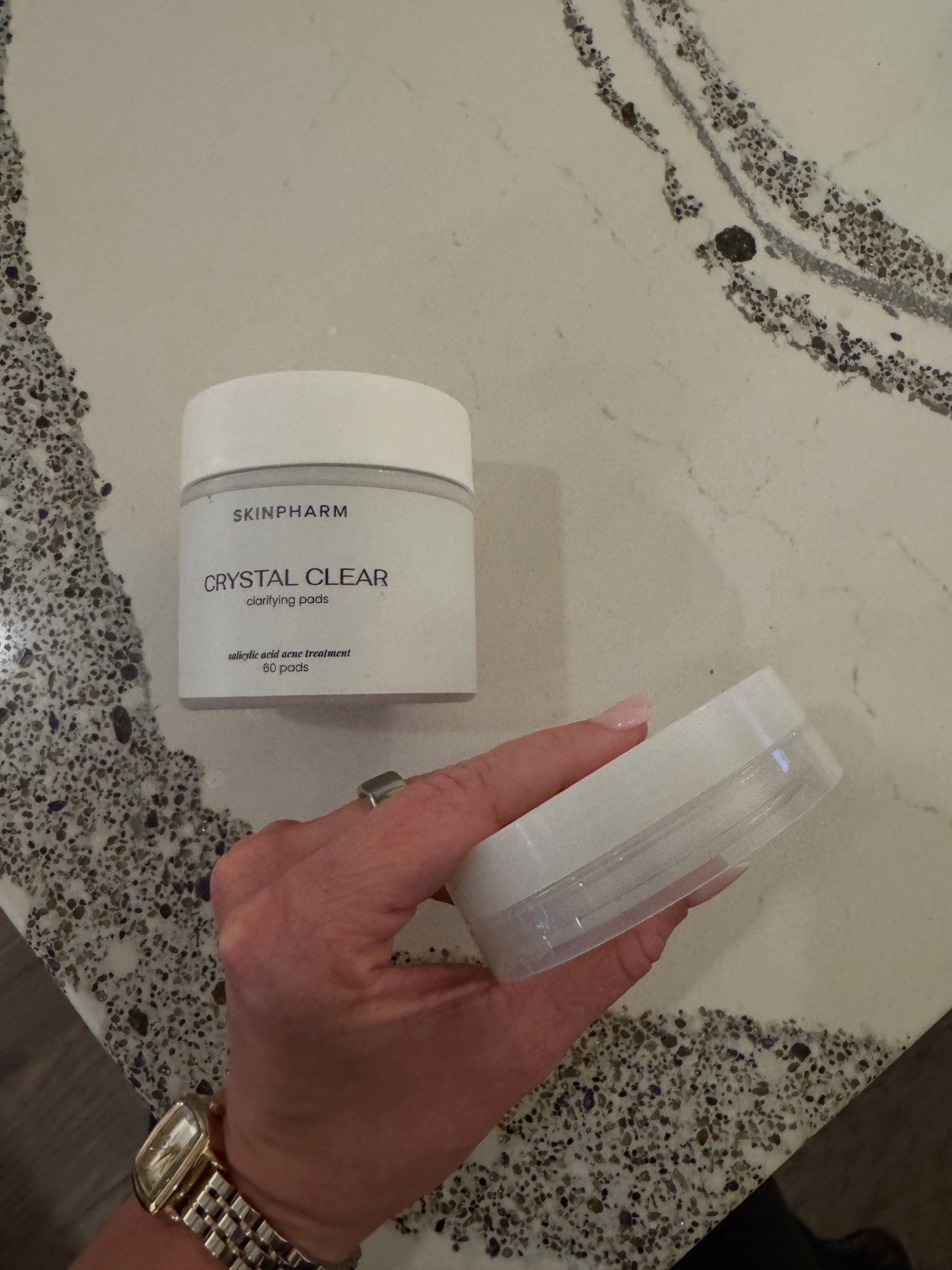 Found this great container for my Skin Pharm Clarifying Pads on the go!