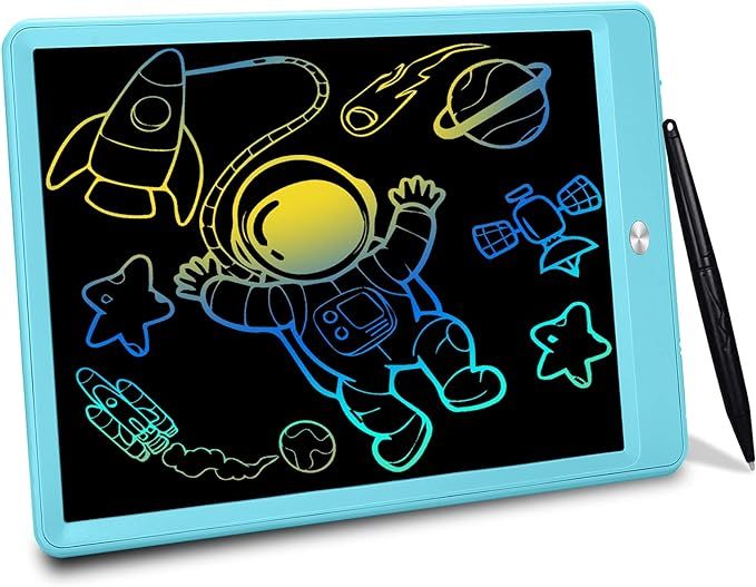 Toy for 3 Year Old Boys Girls FLUESTON LCD Writing Tablet 10 Inch Doodle Magic Board, Colorful Dr... | Amazon (US)
