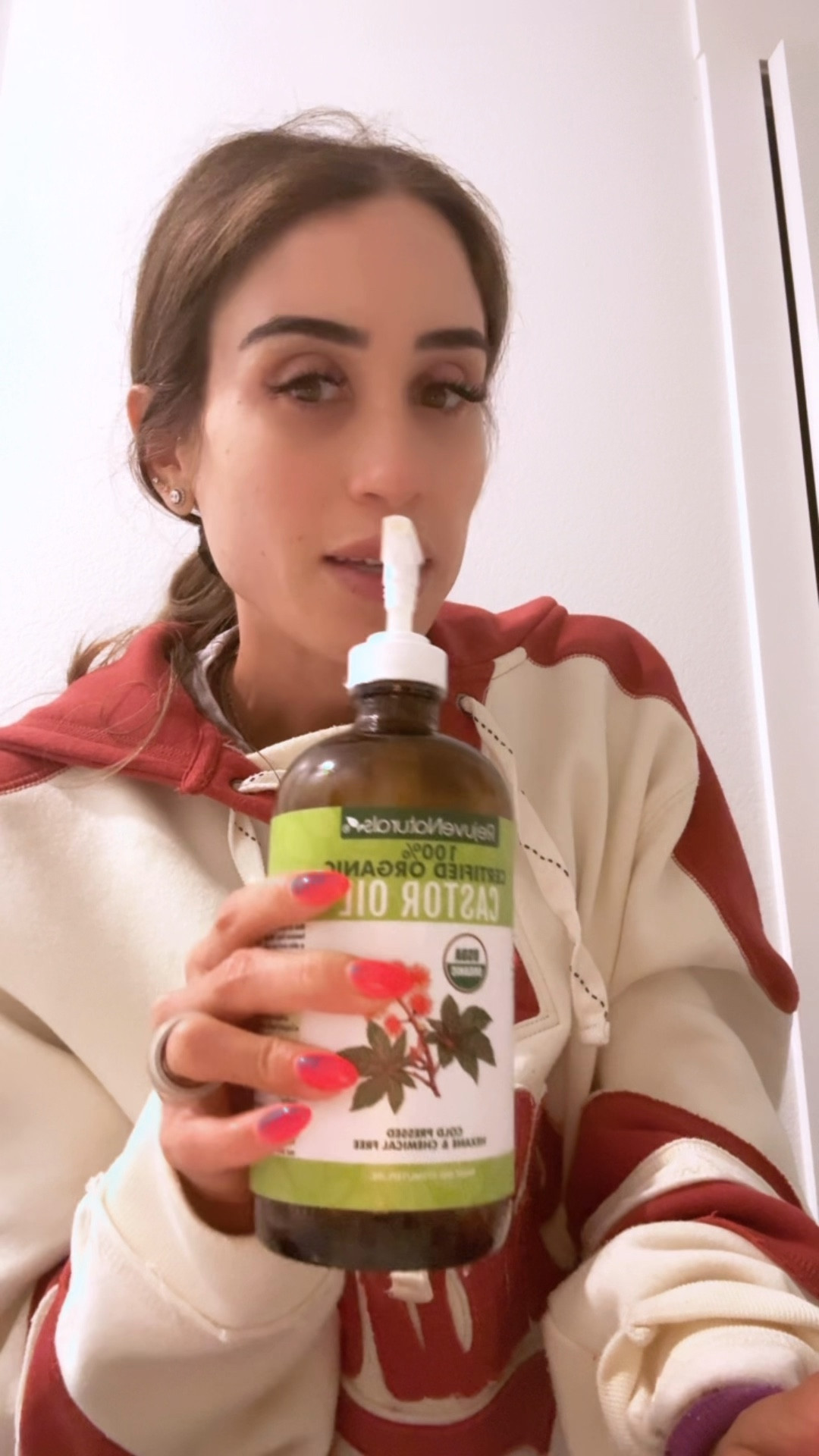 I use this organic castor oil on my hands, feet, and abdomen and face 

#LTKFindsUnder50 #LTKBeauty