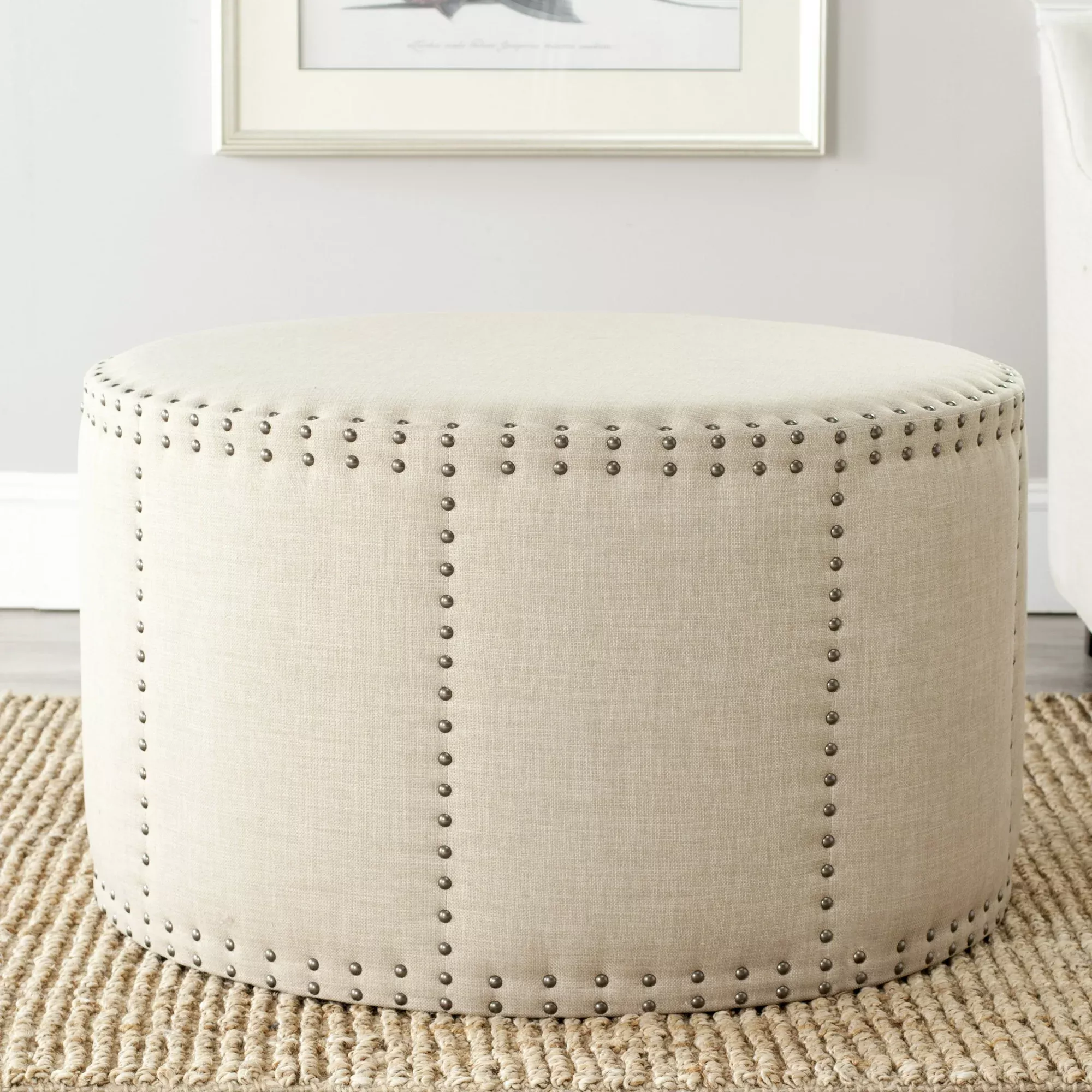 Overstock store ottoman round