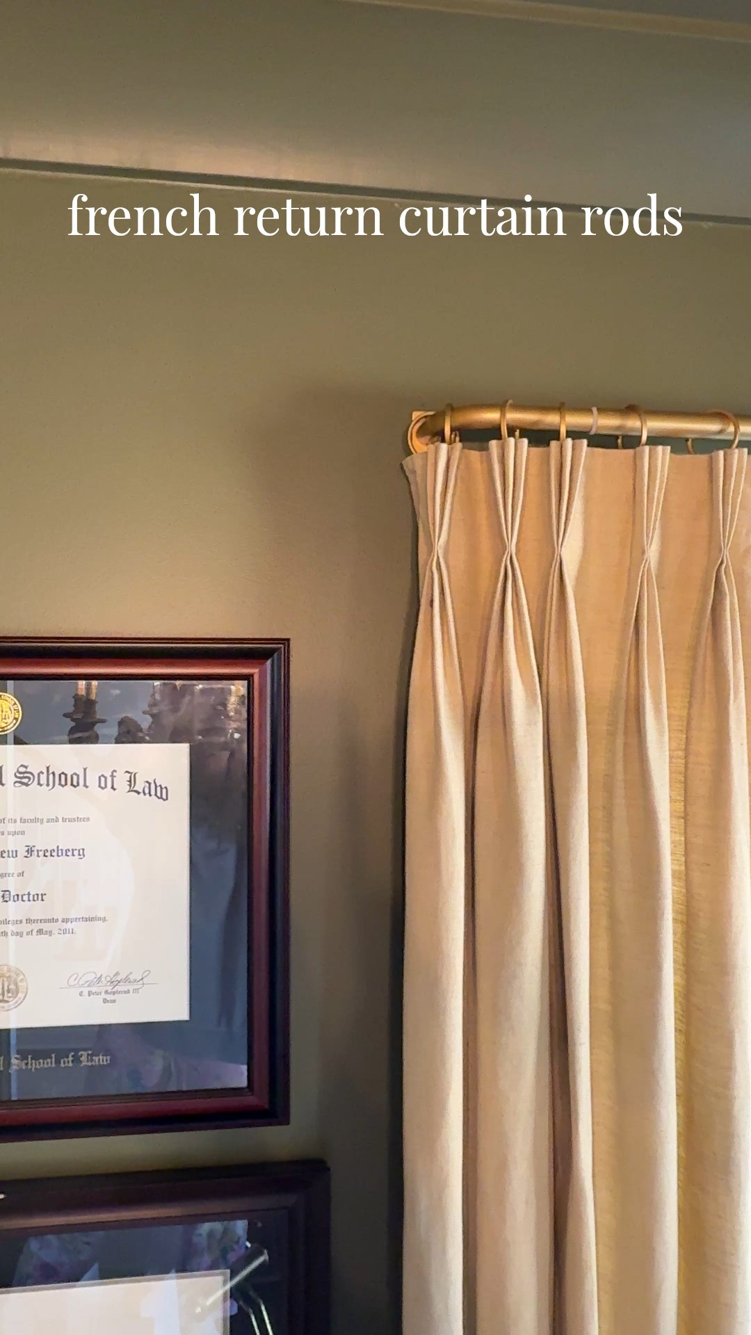 The best budget friendly brass French return curtain rods + matching curtain rings 

#LTKHome