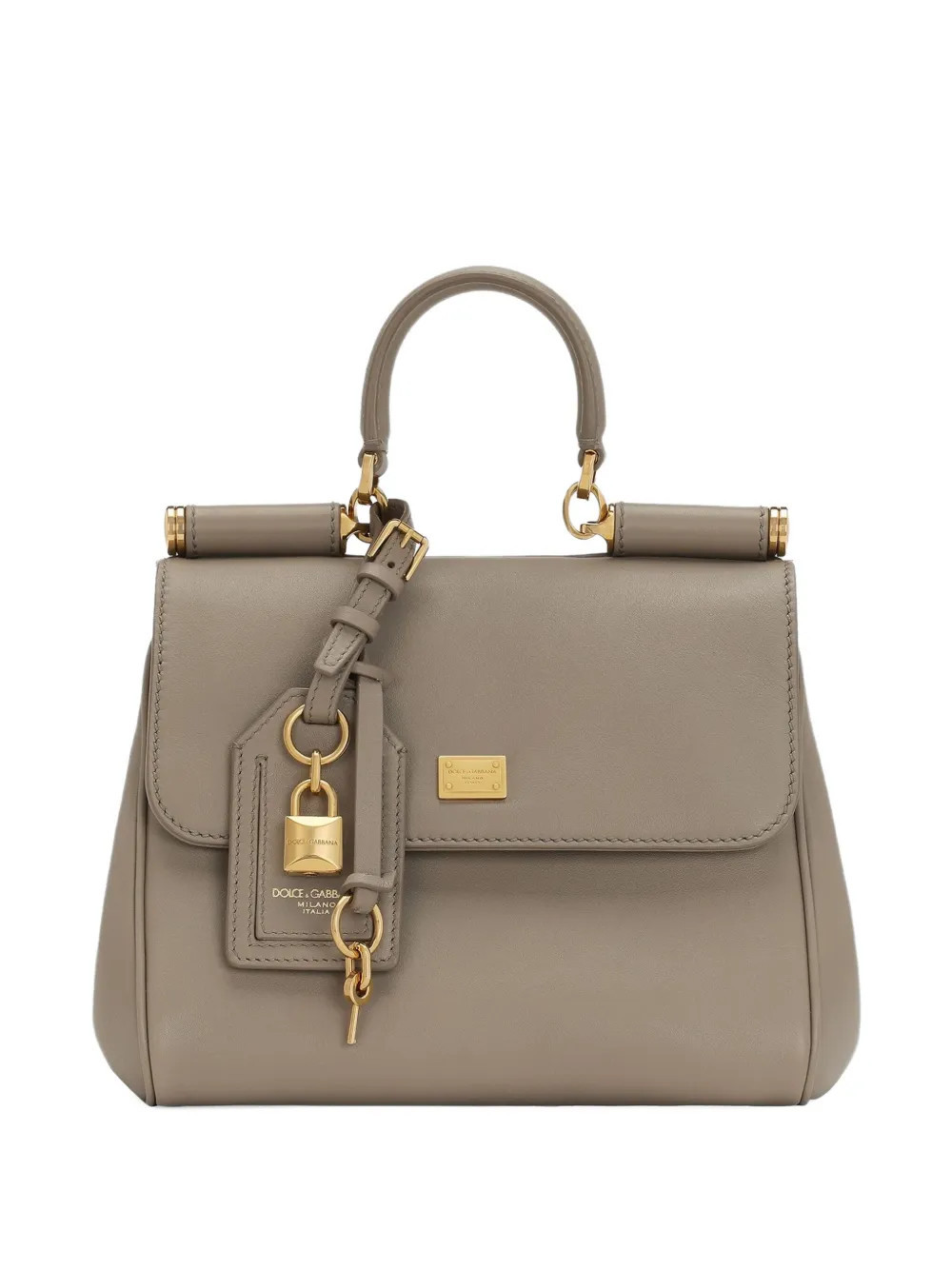 Dolce & Gabbana medium My Sicily padlock-detail leather handbag - Grey | Farfetch Global