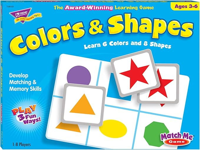 Trend T58103 Trend Colors and Shapes Match Me Game, Ages 3-6 | Amazon (US)