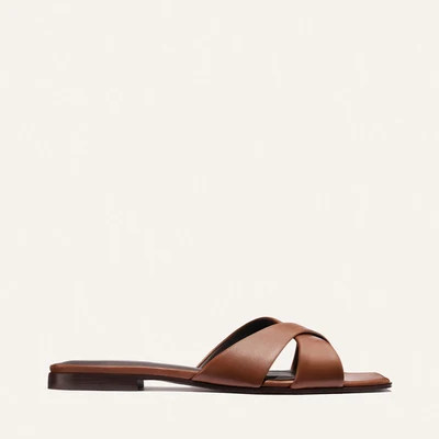 The Selene Flat Sandal - Cognac Nappa | Margaux