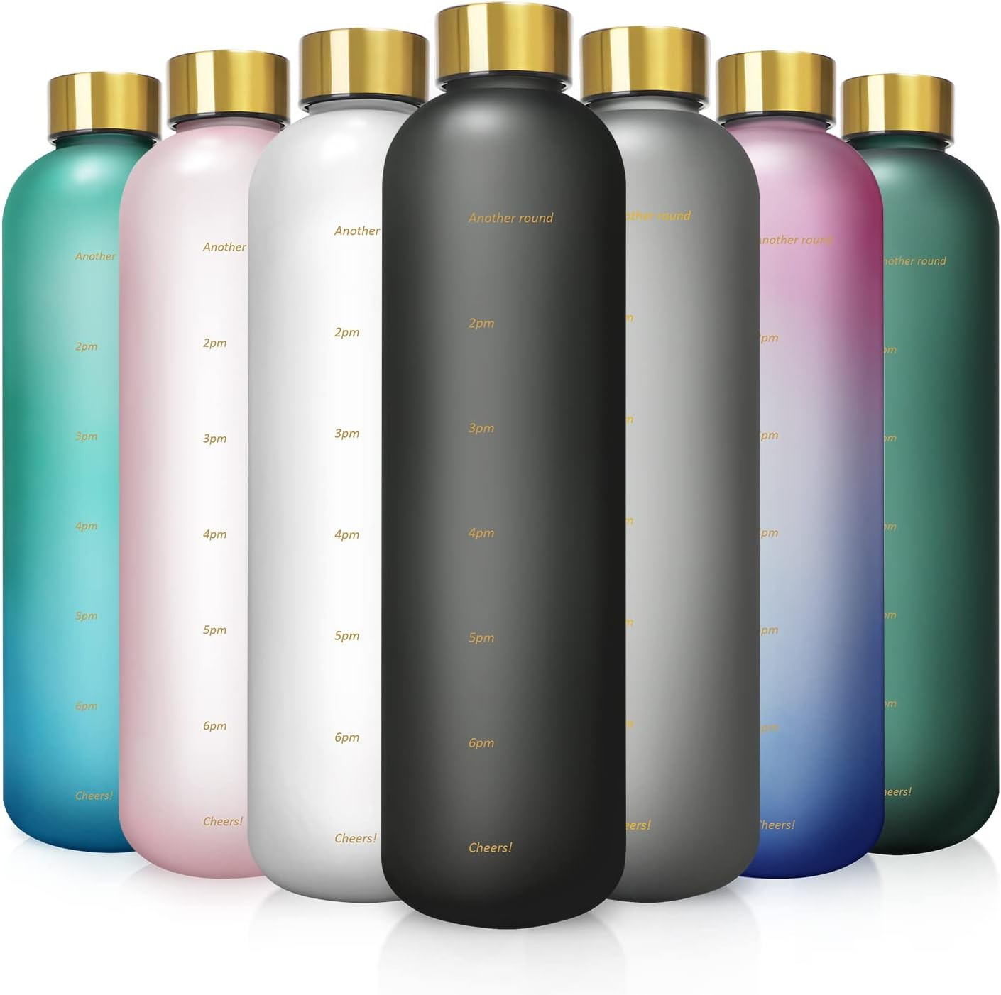 Opard 32oz Motivational Water Bottle with Time Marker to Drink, Reusable Plastic Bottle with BPA ... | Amazon (US)