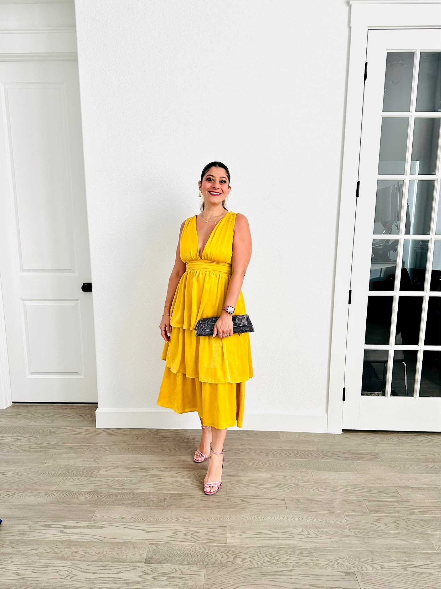 Dreamy dress right here. Got so many compliments on this! Love it for wedding season. 
The waist belt is pretty tight and does not give at all, I usually wear. Small but had to get a medium for this one. Also use double tape to secure the top 

#LTKshoecrush #LTKwedding