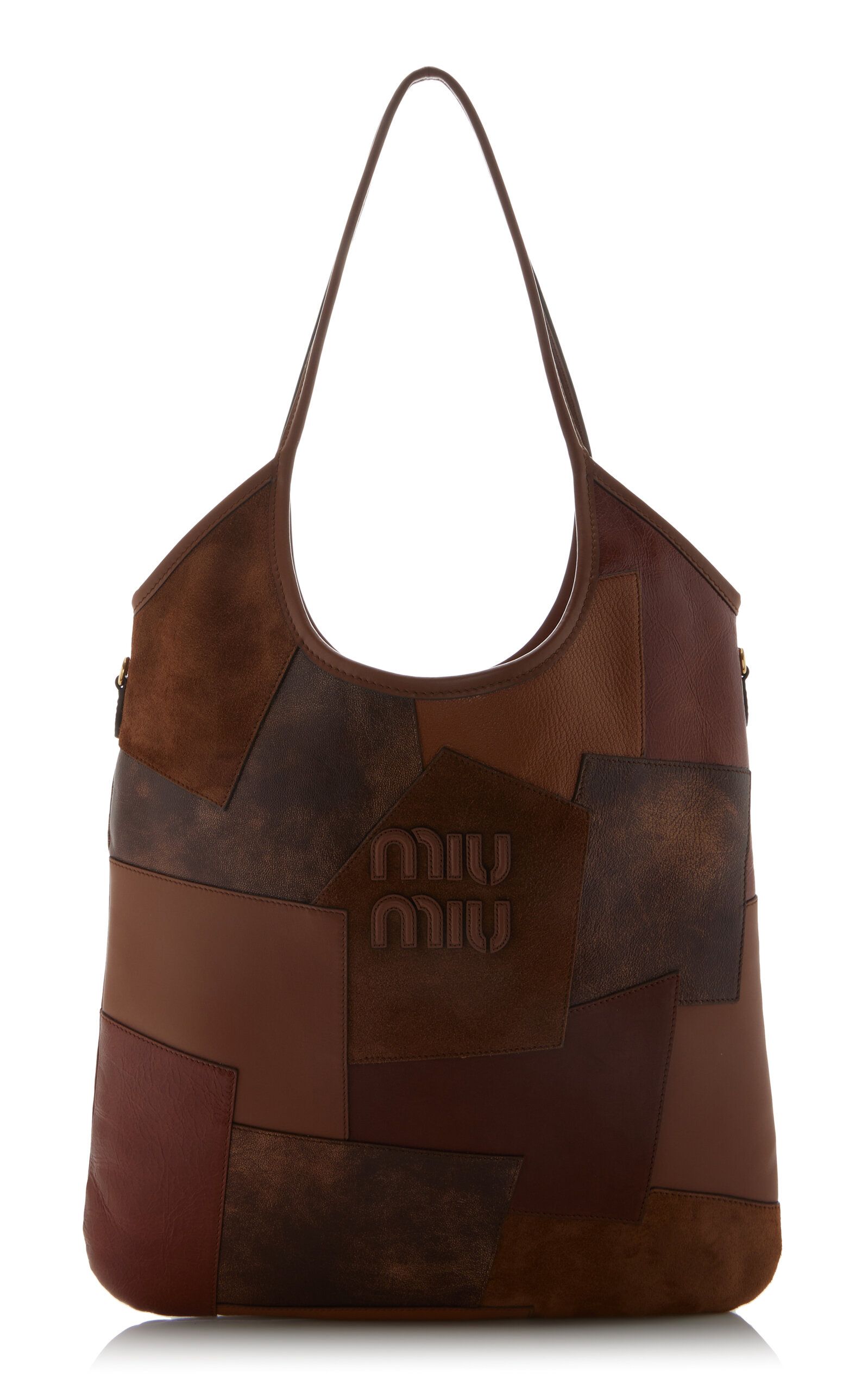 Miu Miu - Ivy Patchwork Leather Tote Bag - Brown - OS - Moda Operandi | Moda Operandi (Global)