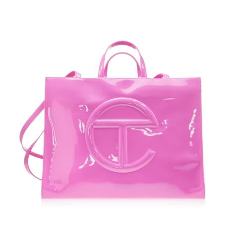 TELFAR Large Shopping Bag - Pink Patent | Amazon (US)